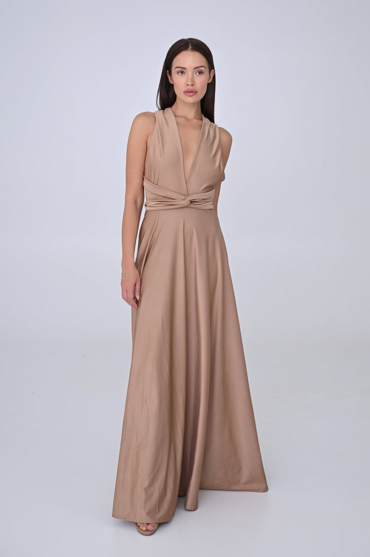 Beige MULTI long dress