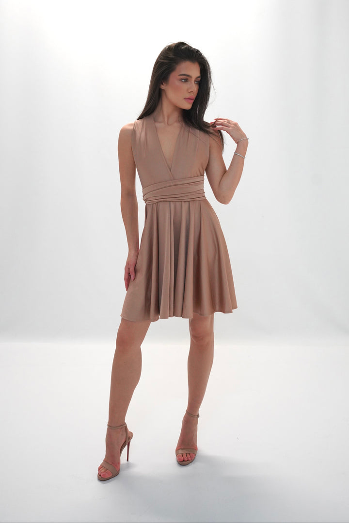 Beige MULTI short dress