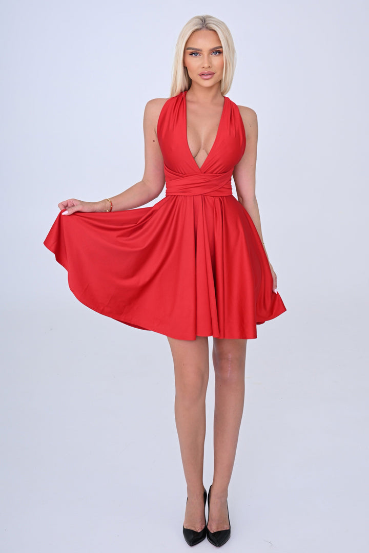 Red MULTI short dress