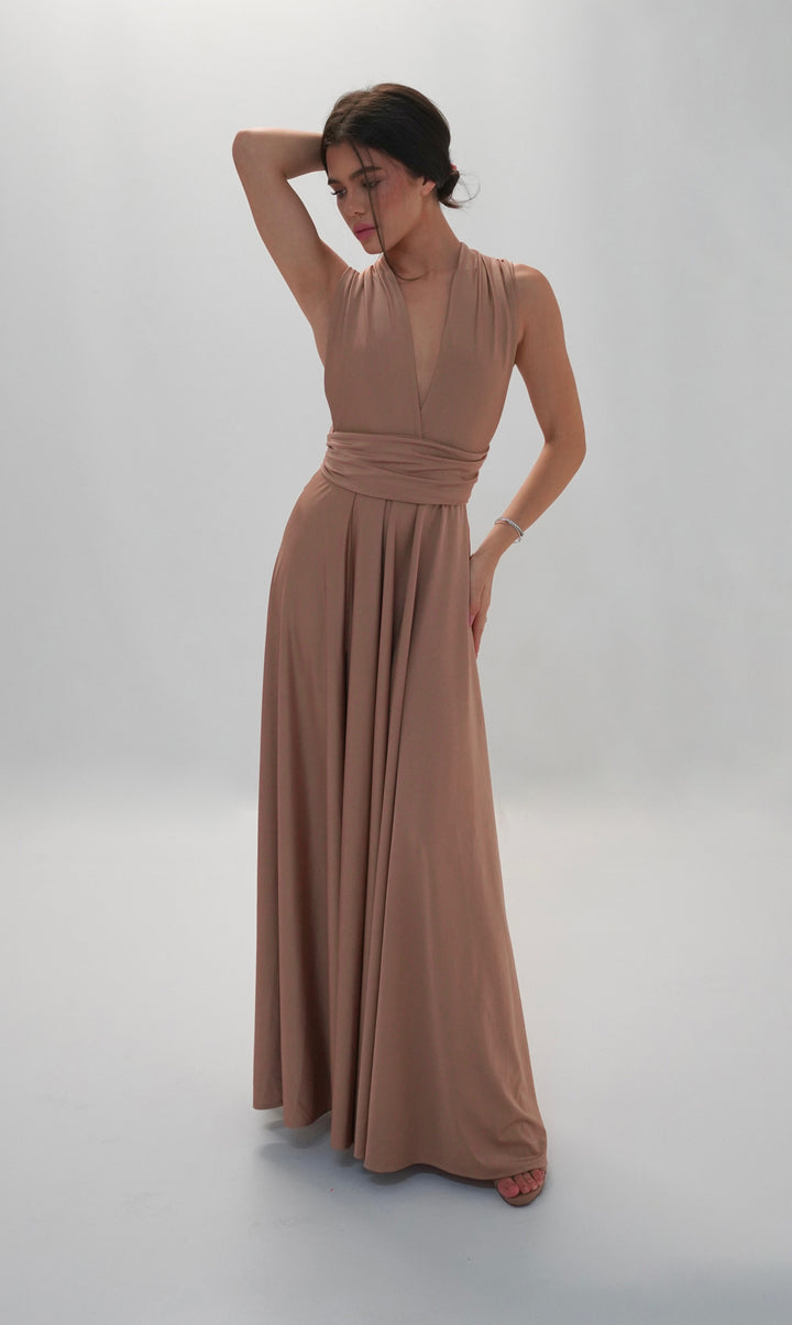 Beige MULTI long dress