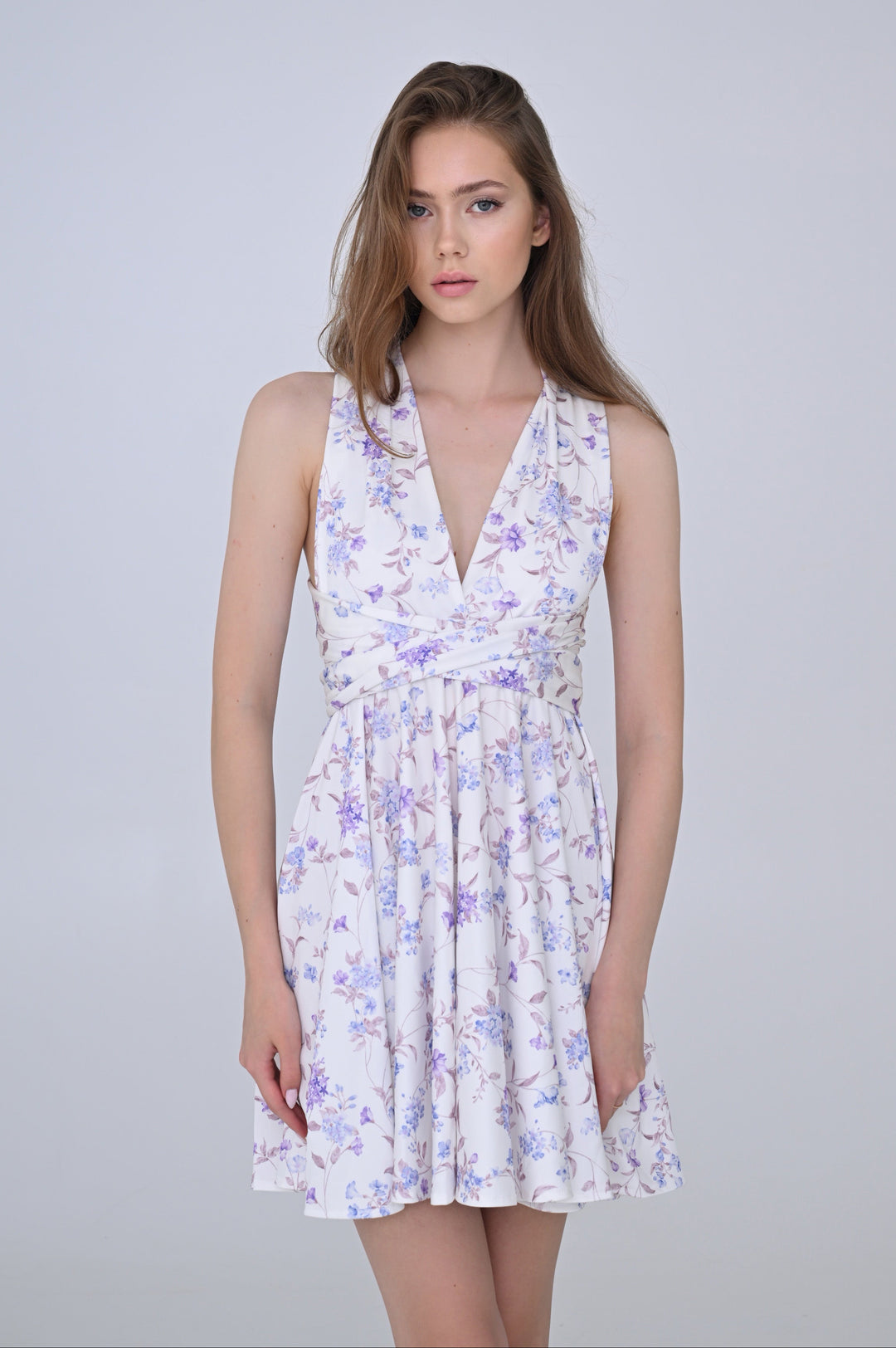 Floral lilac MULTI short dress