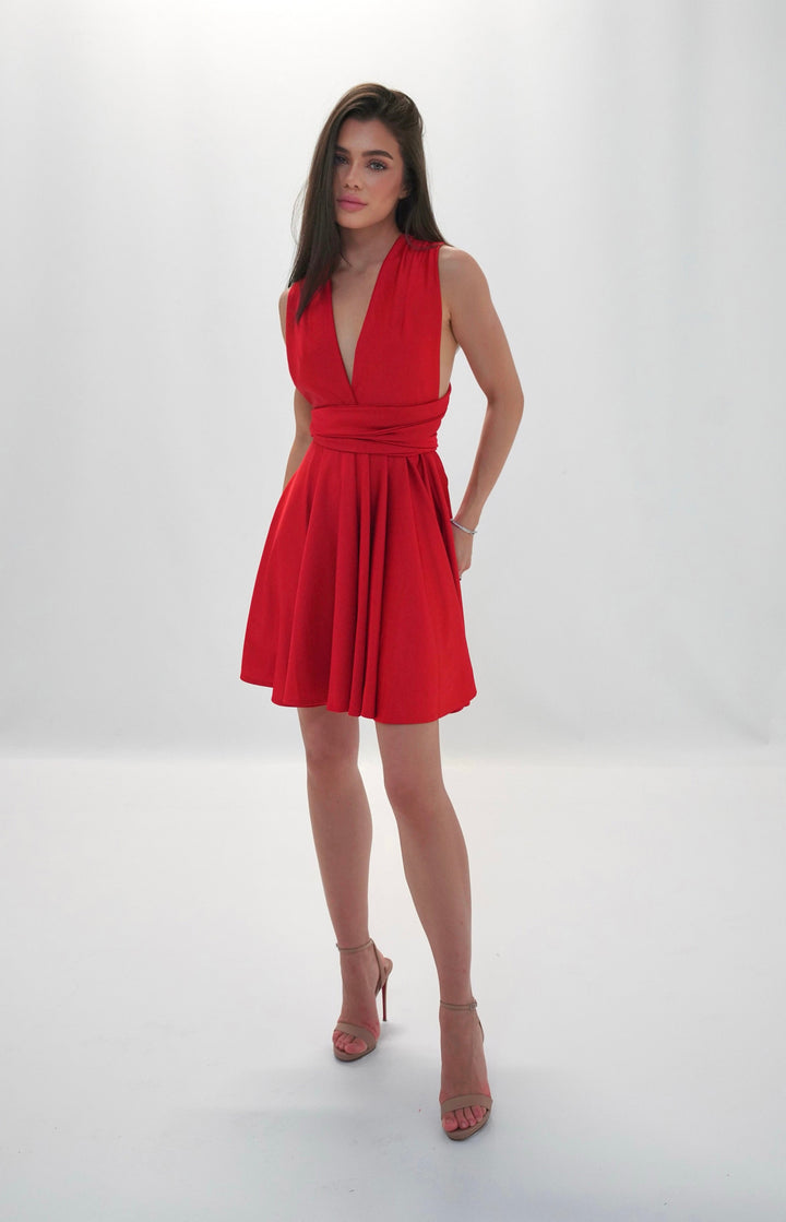 Red MULTI short dress