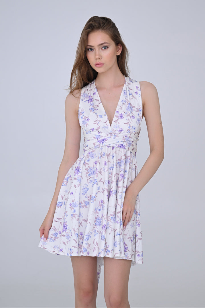 Floral lilac MULTI short dress