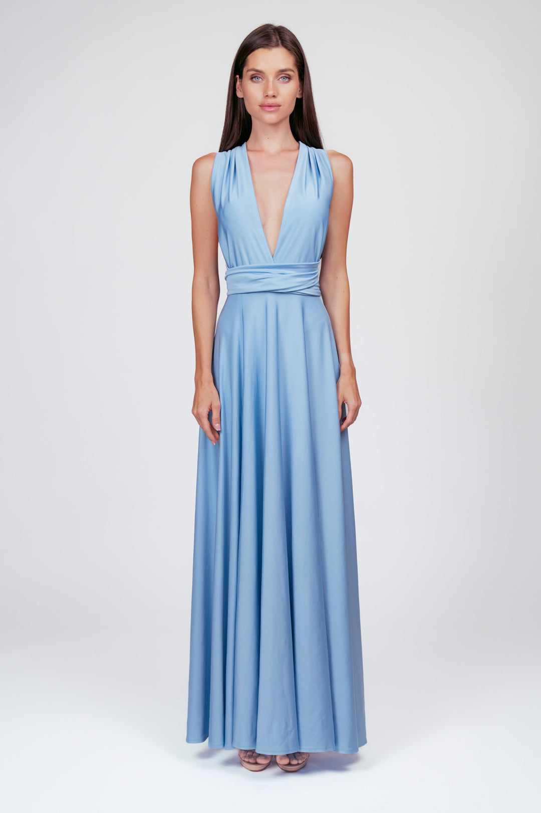 Sky blue MULTI long dress
