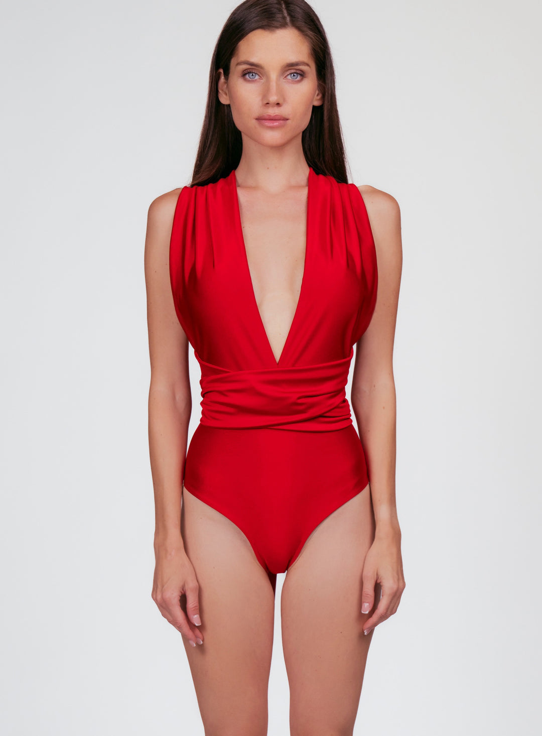 Red multiway swimsuit