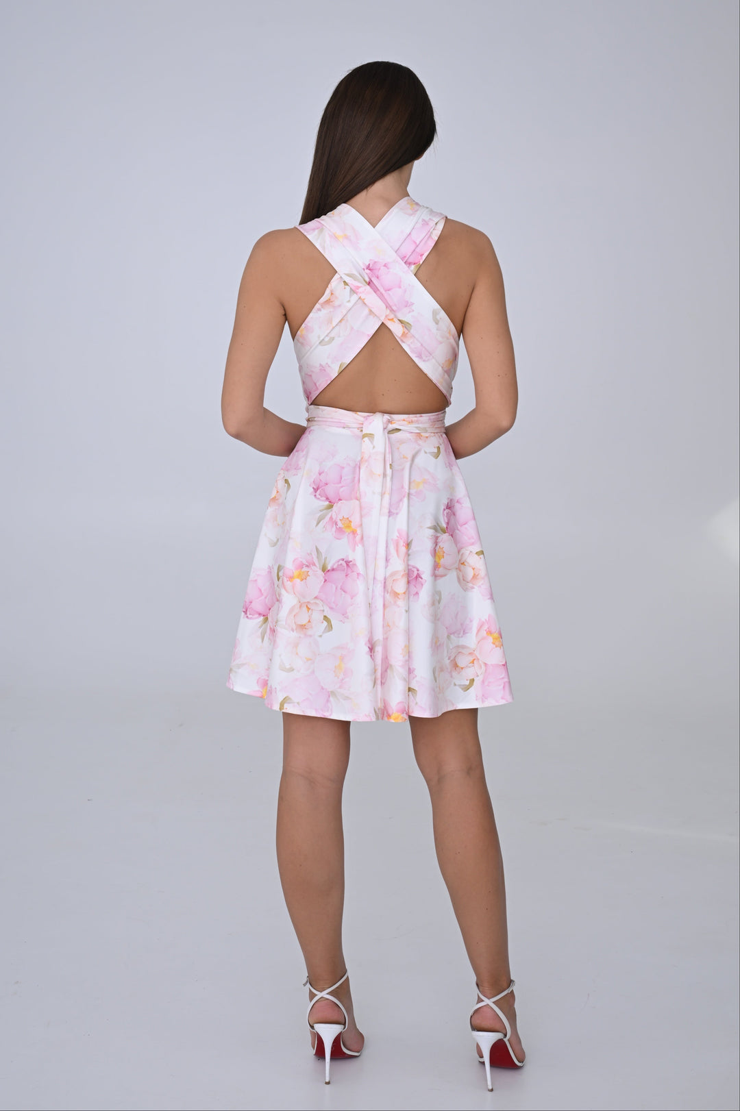 Floral rose MULTI short dress
