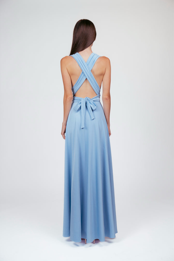 Sky blue MULTI long dress
