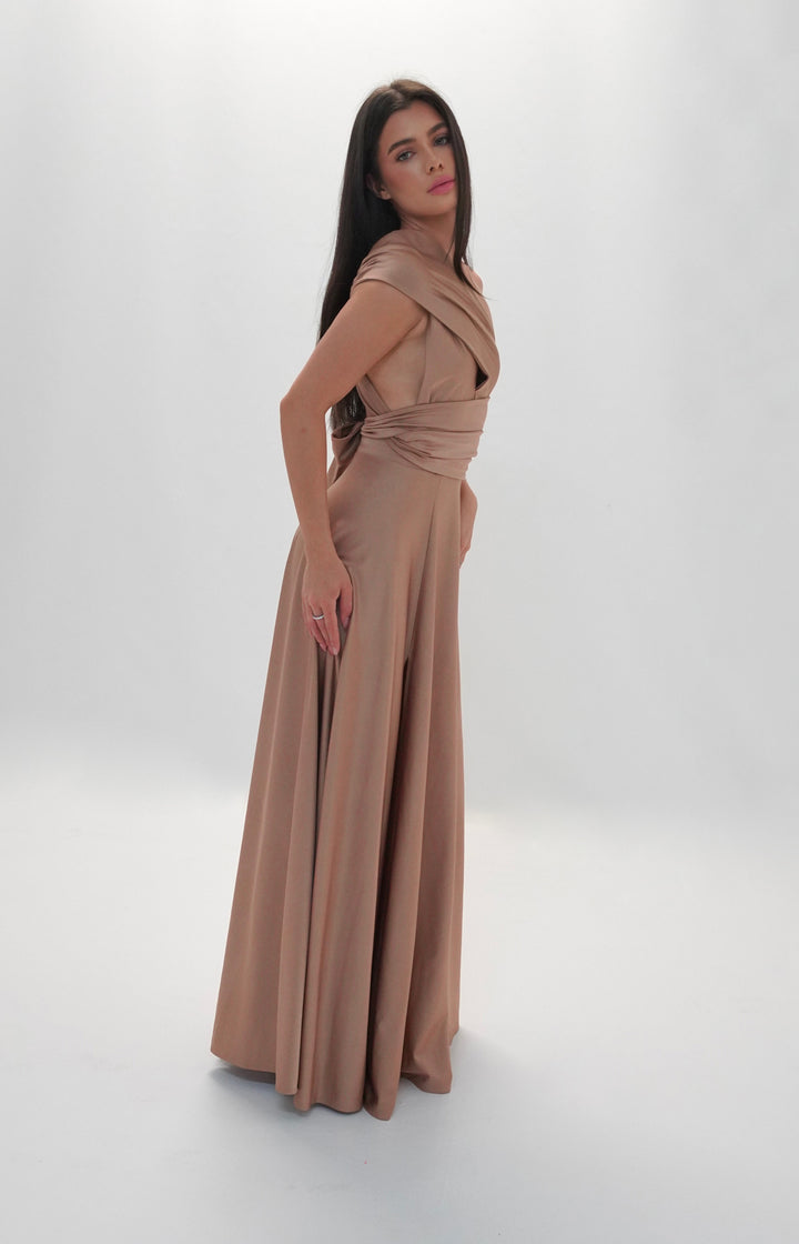 Beige MULTI long dress