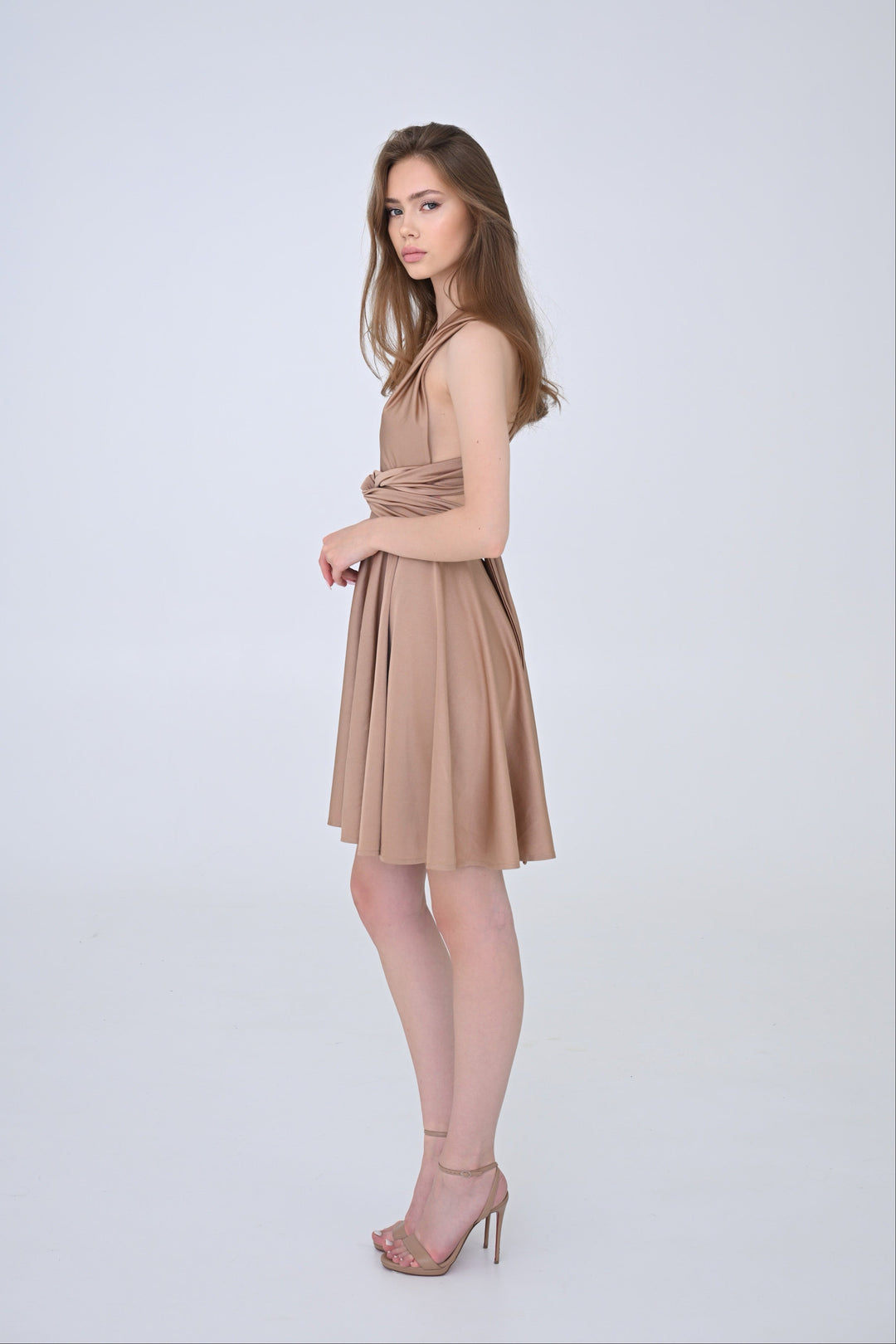 Beige MULTI short dress
