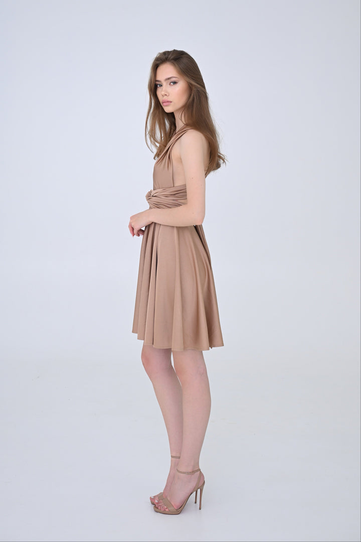 Beige MULTI short dress