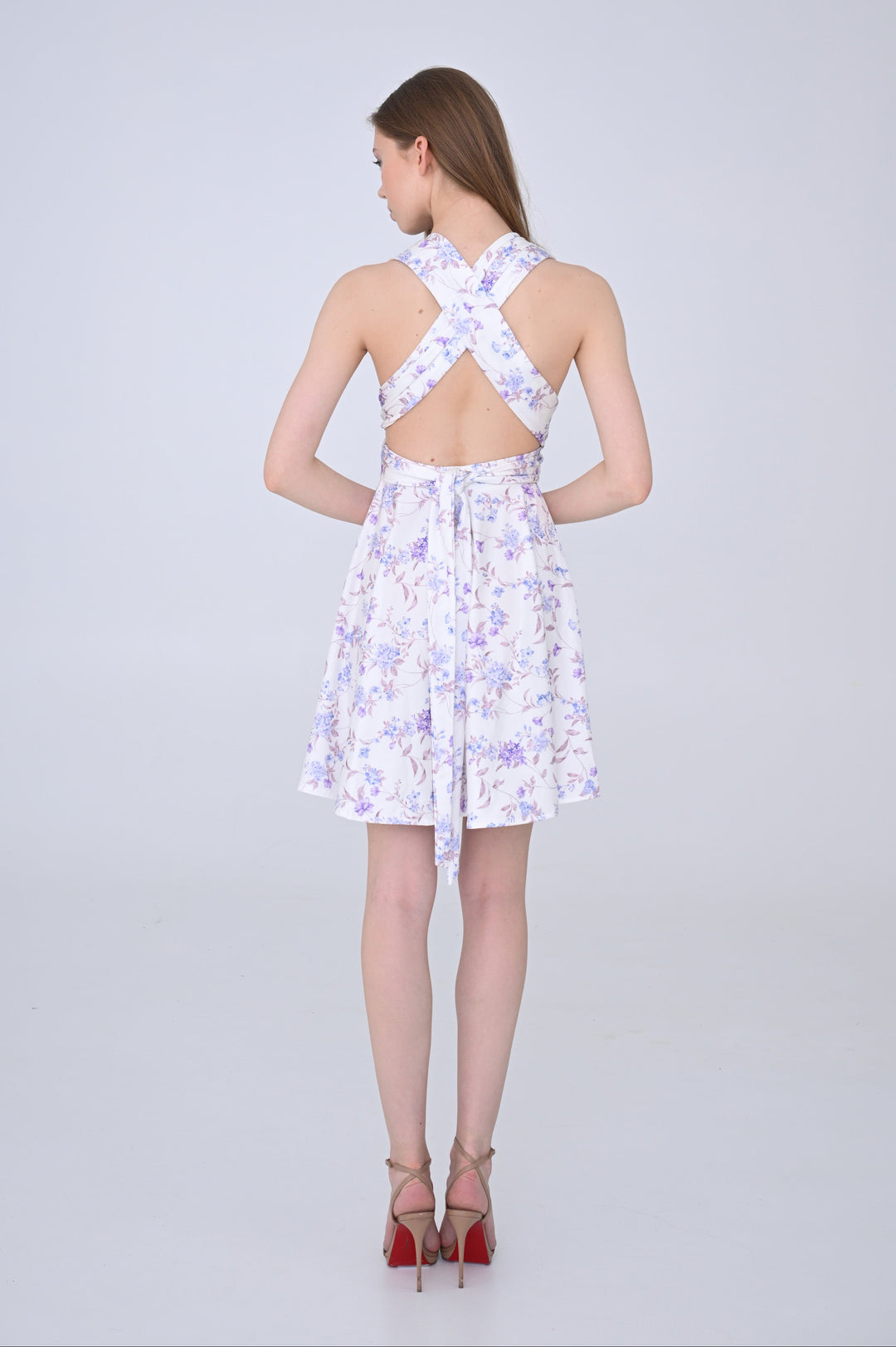 Floral lilac MULTI short dress