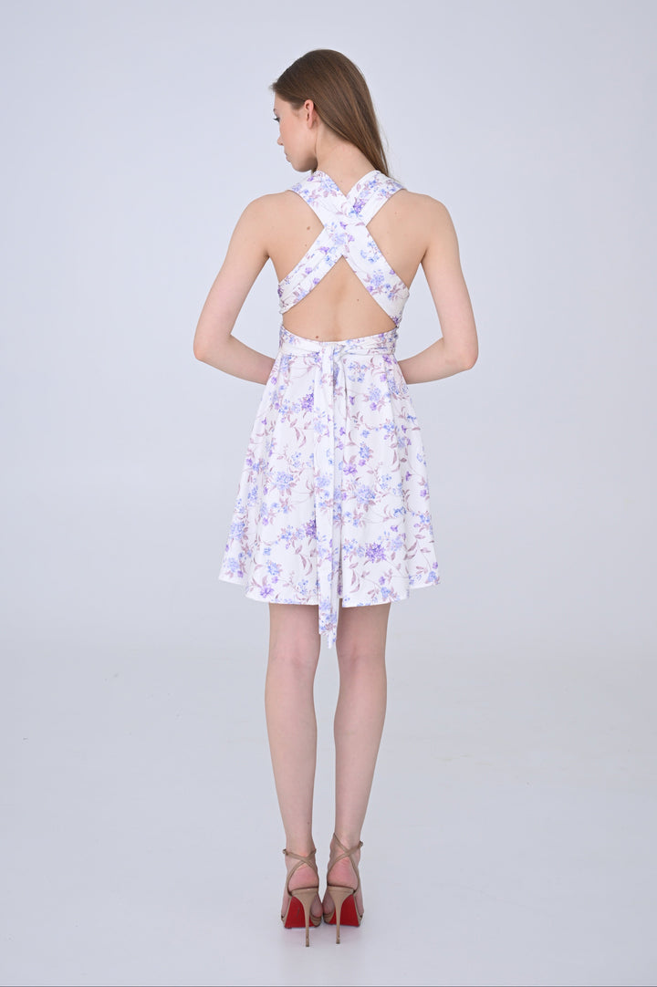 Floral lilac MULTI short dress