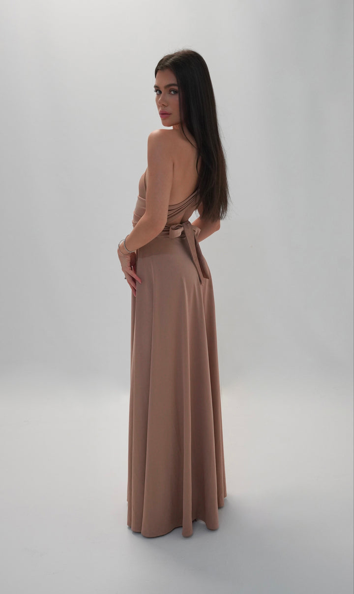 Beige MULTI long dress