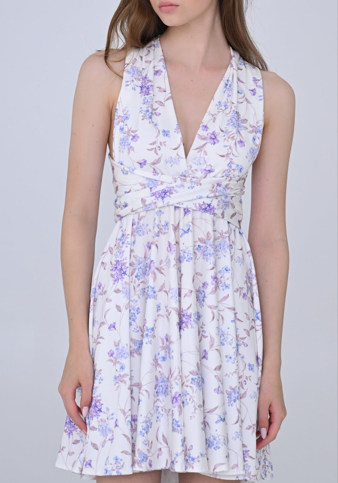 Floral lilac MULTI short dress