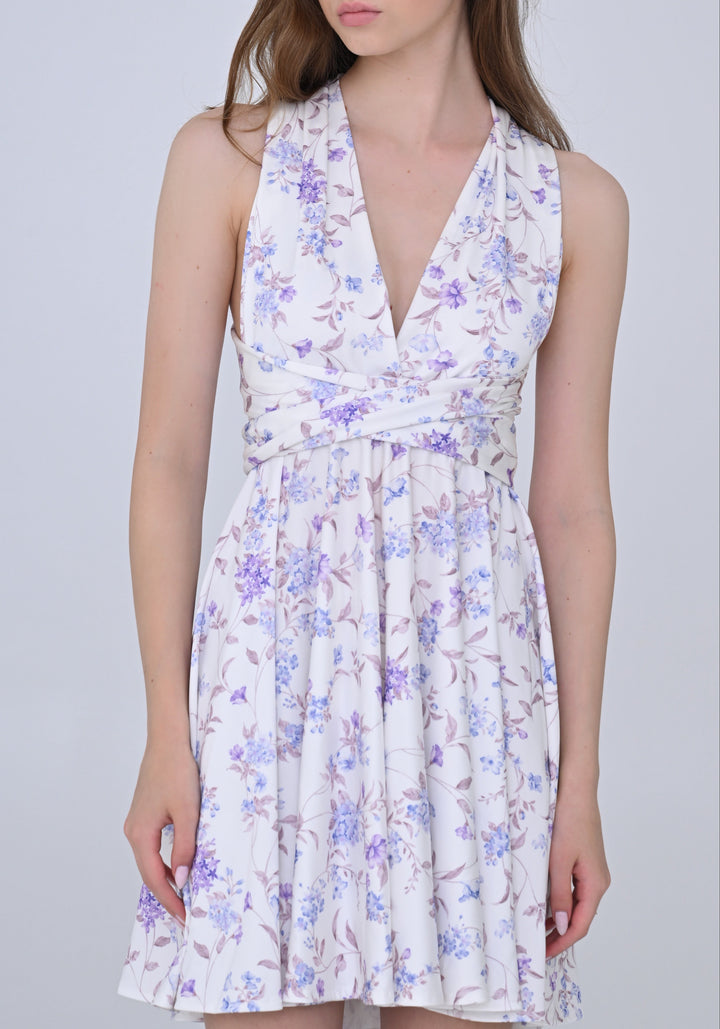 Floral lilac MULTI short dress