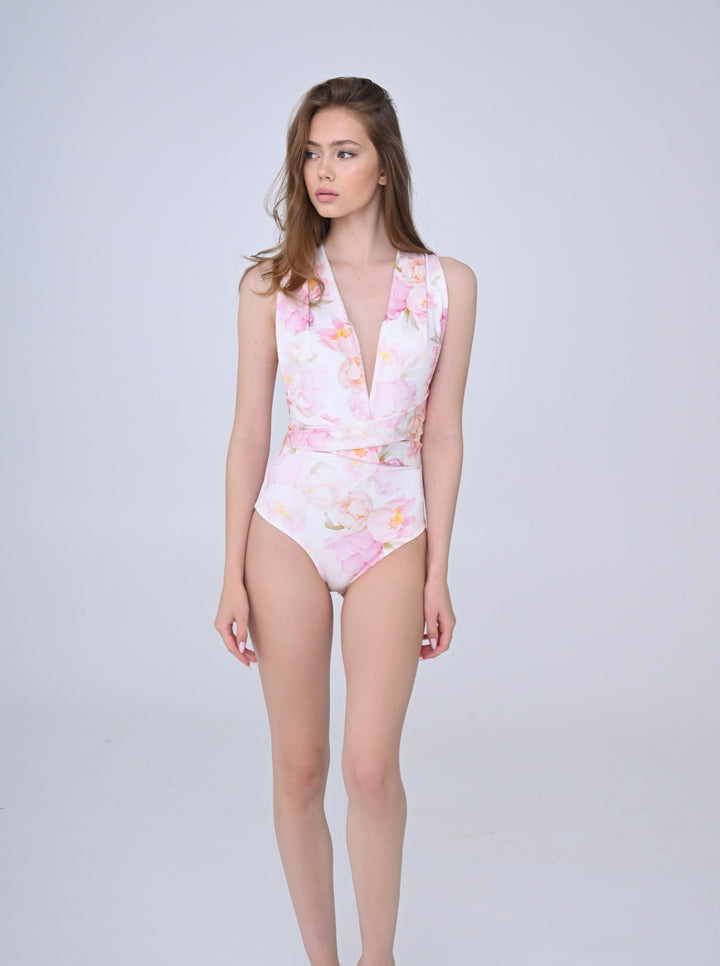 Floral rose multiway swimsuit