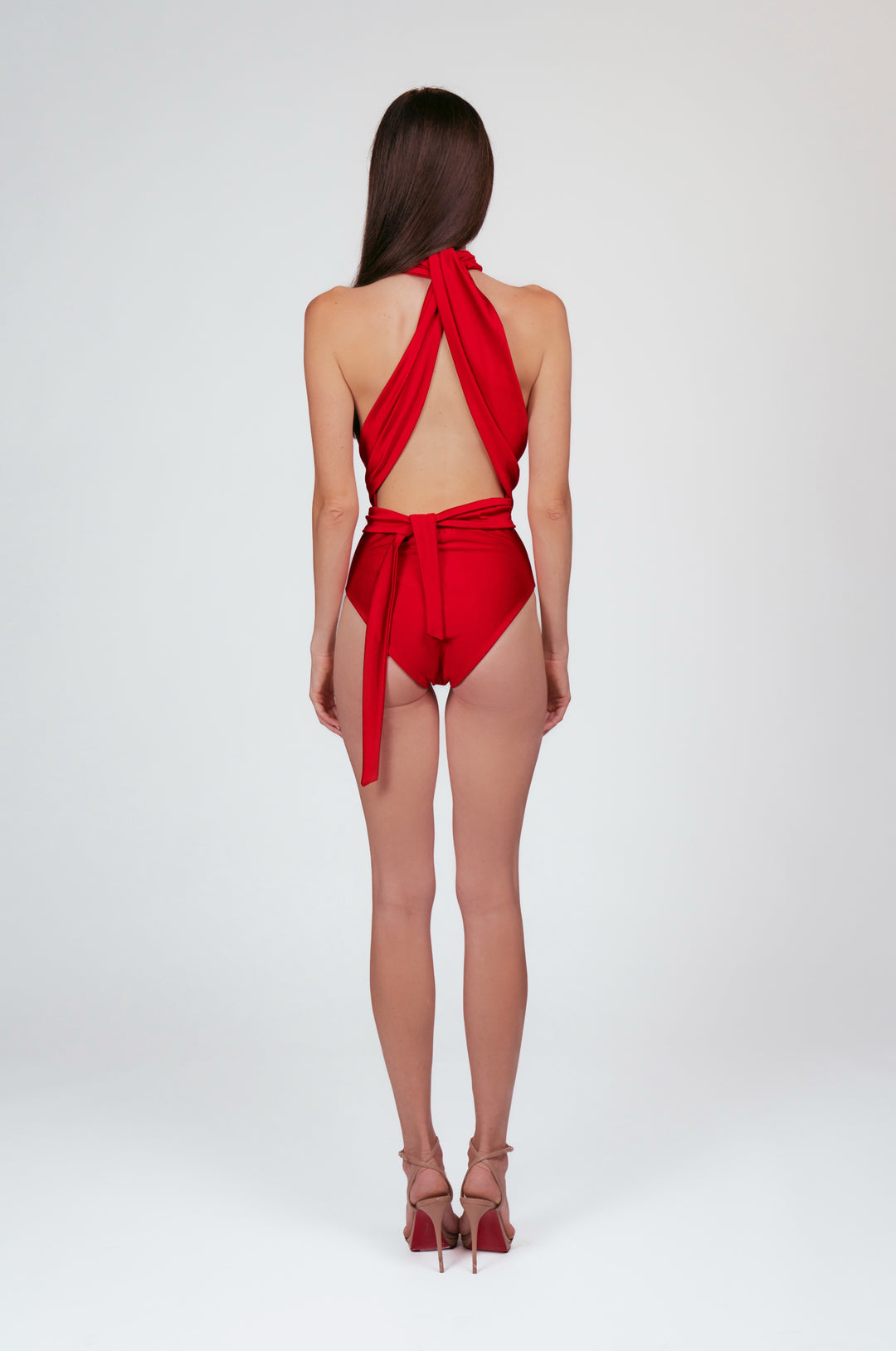 Red multiway swimsuit