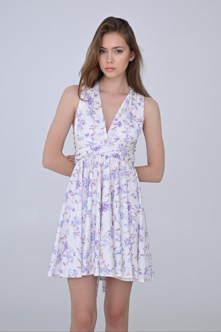 Floral lilac MULTI short dress