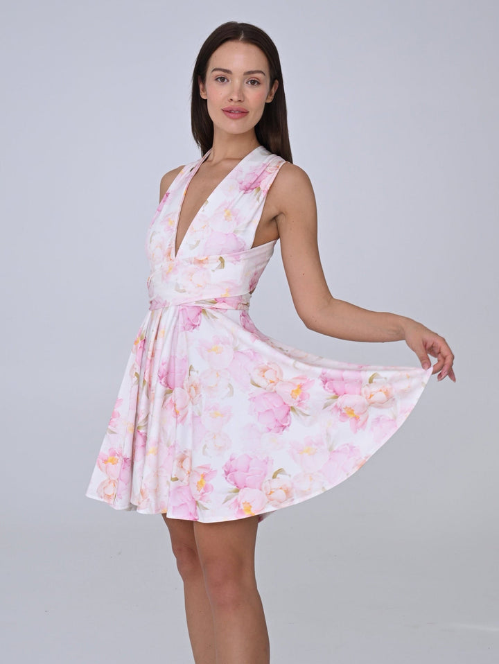 Floral rose MULTI short dress