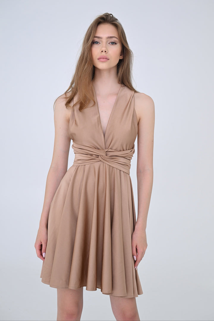 Beige MULTI short dress