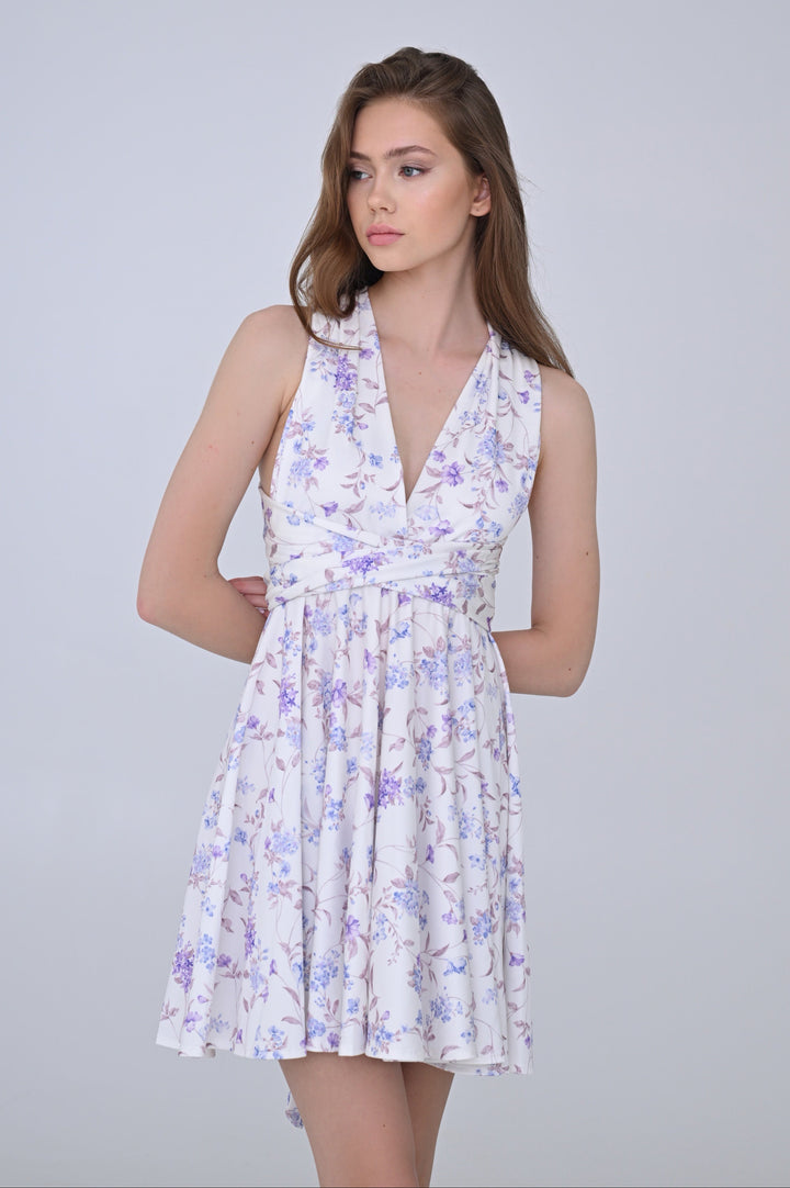 Floral lilac MULTI short dress