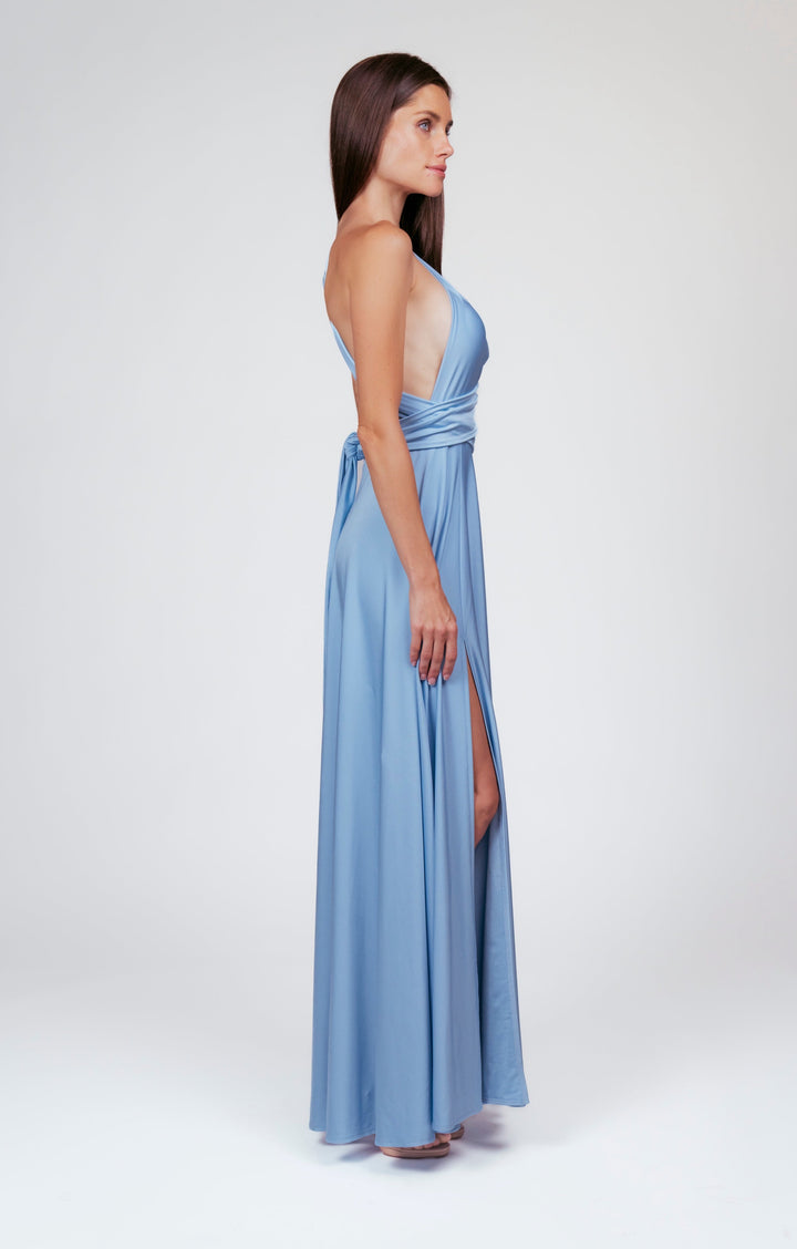 Sky blue MULTI long dress