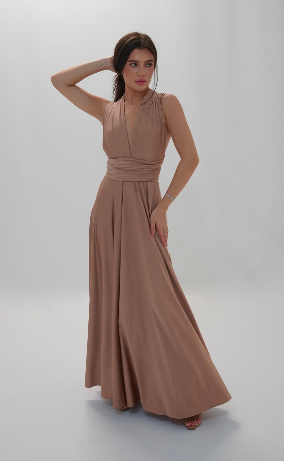 Beige MULTI long dress