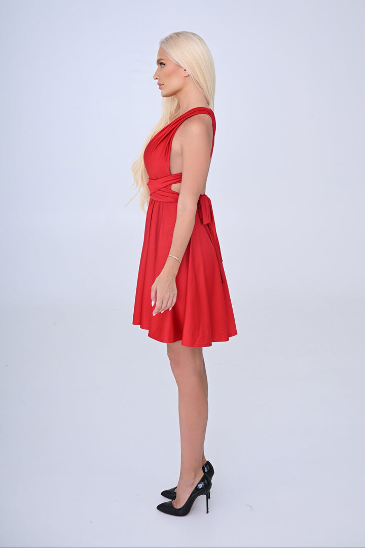 Red MULTI short dress