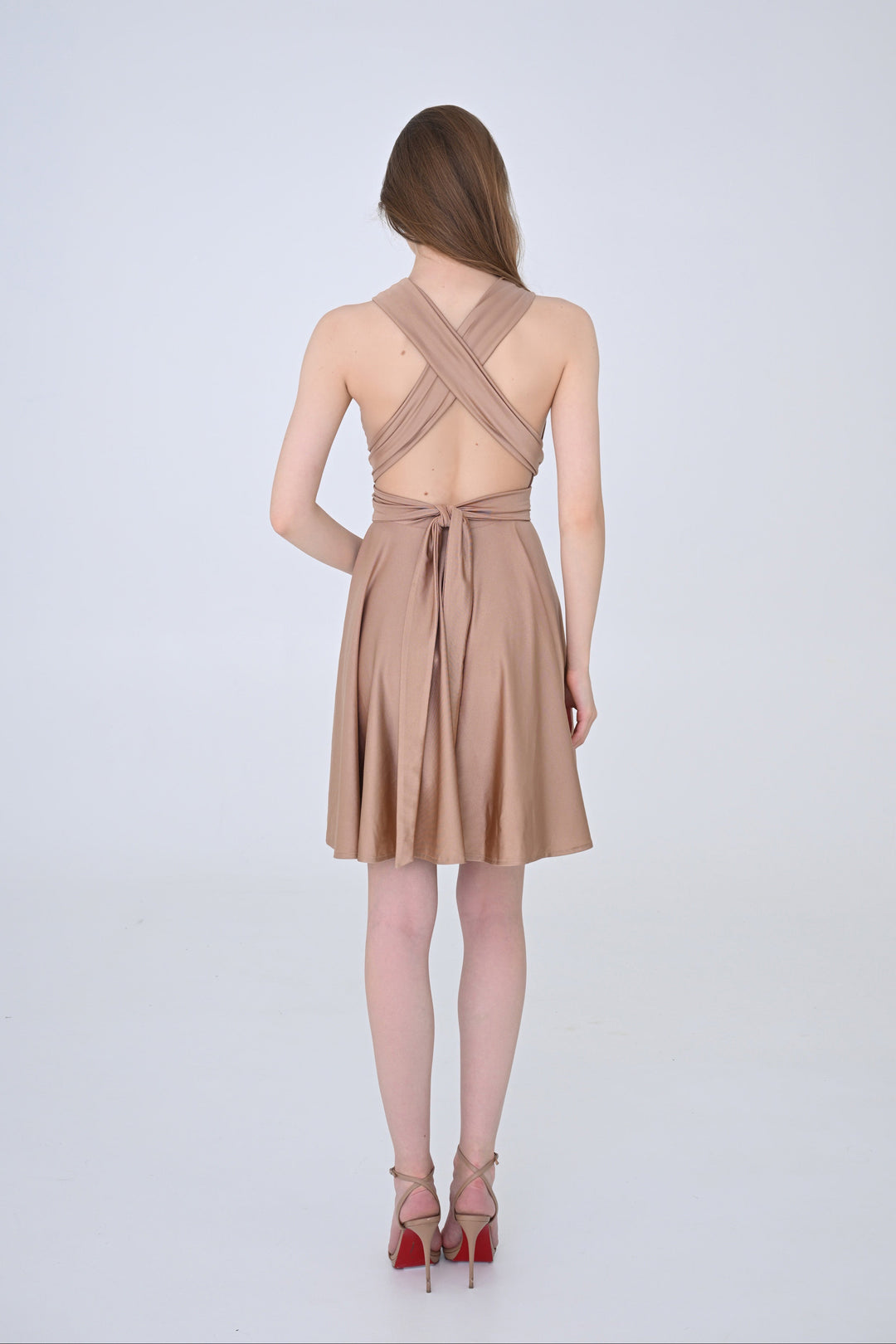 Beige MULTI short dress