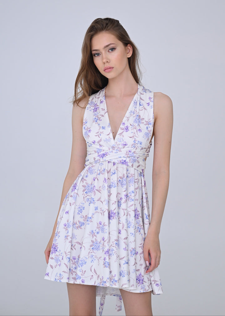 Floral lilac MULTI short dress