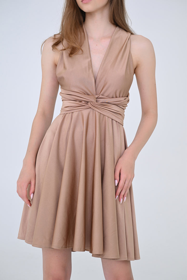 Beige MULTI short dress