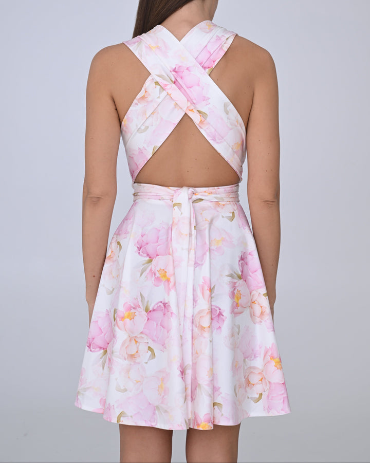 Floral rose MULTI short dress