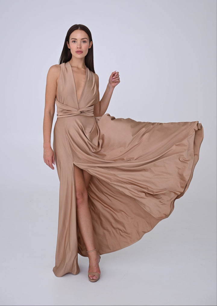 Beige MULTI long dress