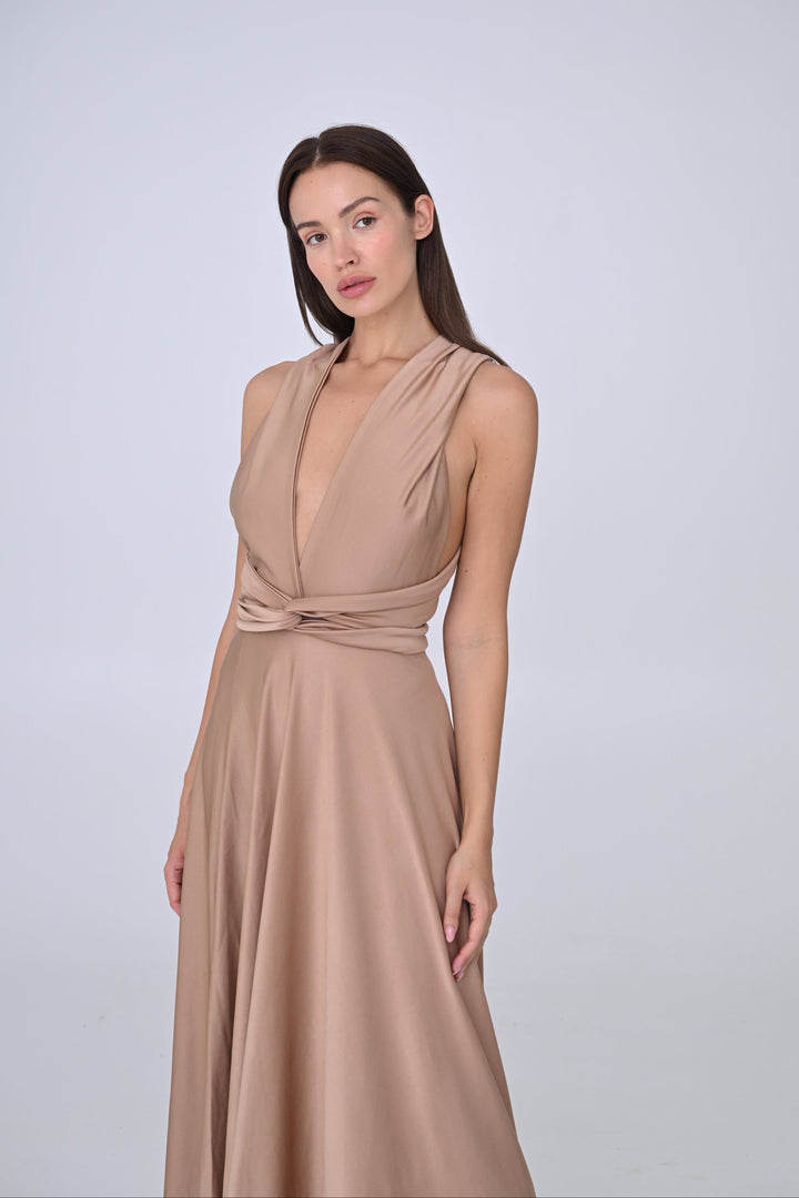 Beige MULTI long dress