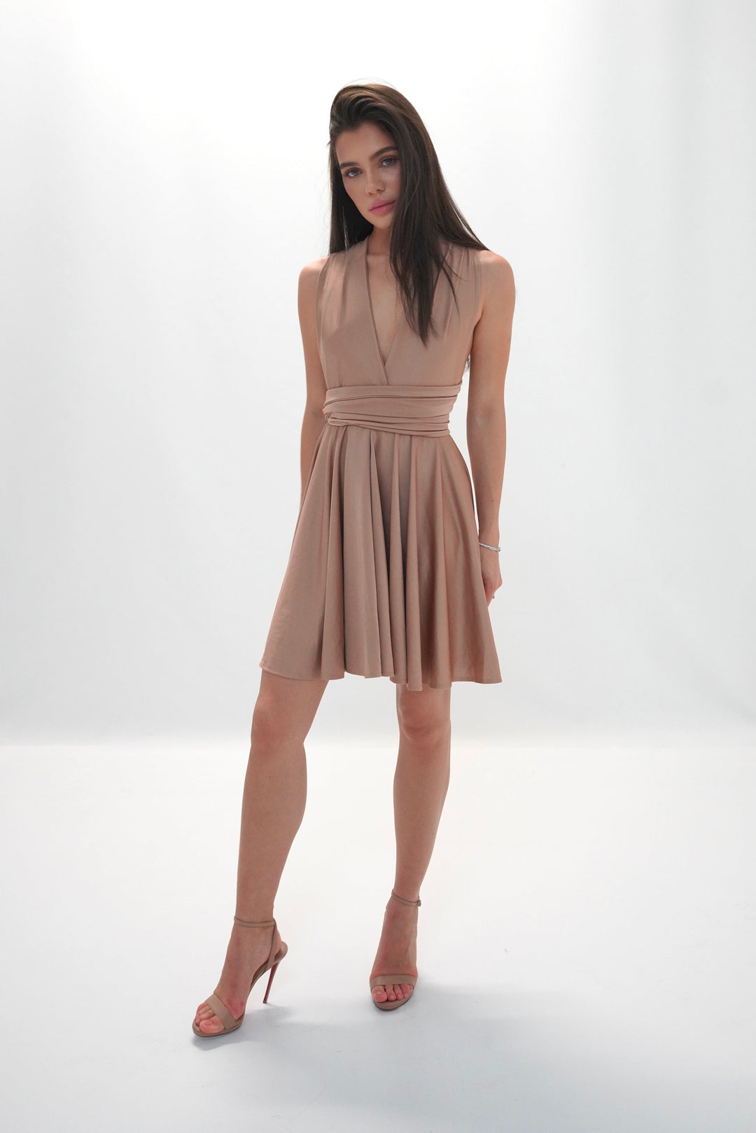 Beige MULTI short dress