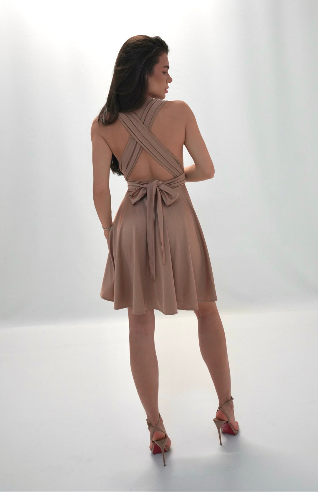 Beige MULTI short dress