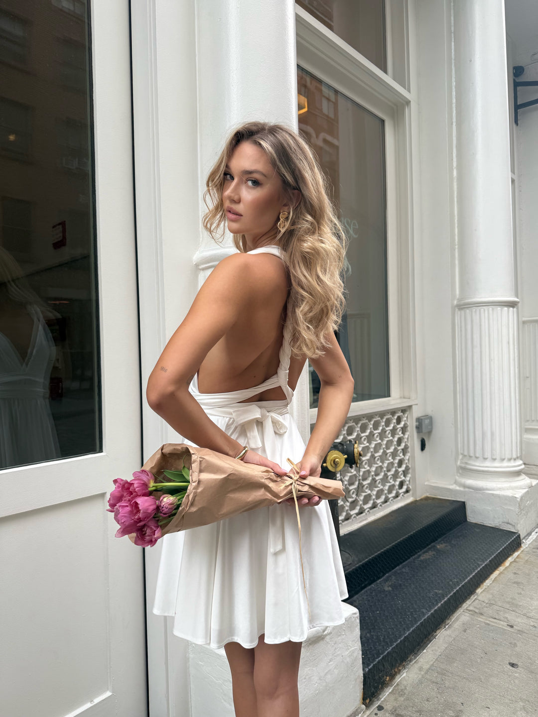 Ivory MULTI short dress