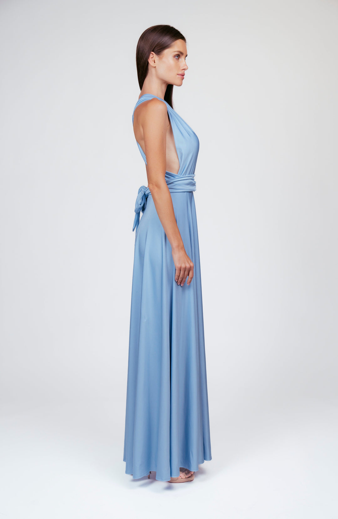 Sky blue MULTI long dress