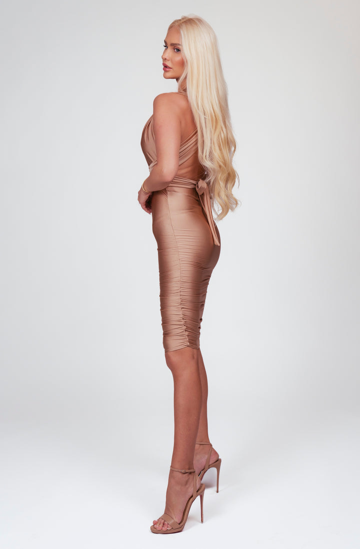 Beige MULTI pencil dress